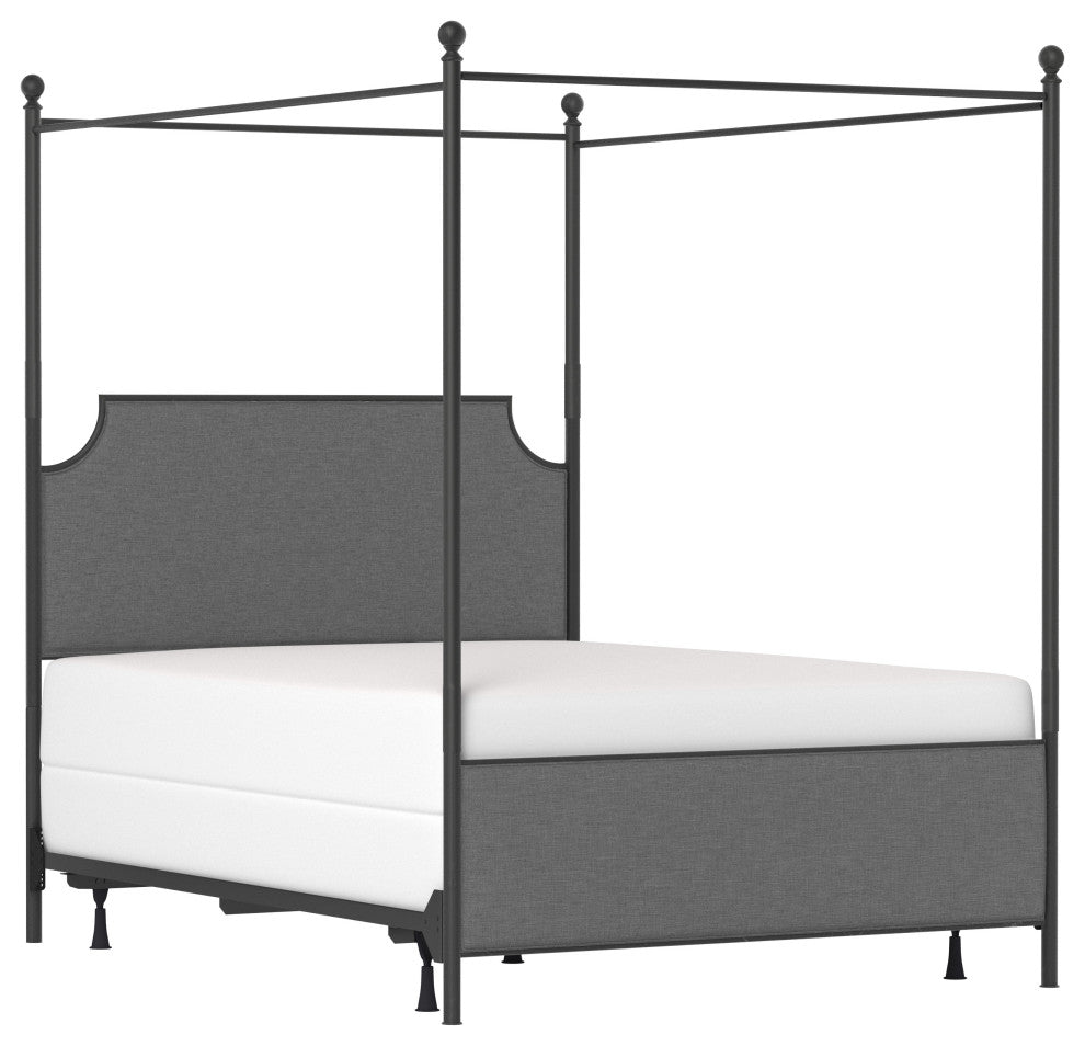 Hillsdale McArthur Queen Metal and Upholstered Canopy Bed