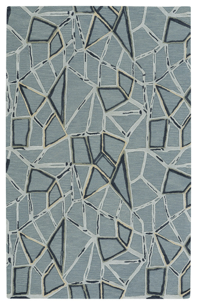 Capel Splinter Azure 3296_400 Hand Tufted Rugs - 5' X 8' Rectangle