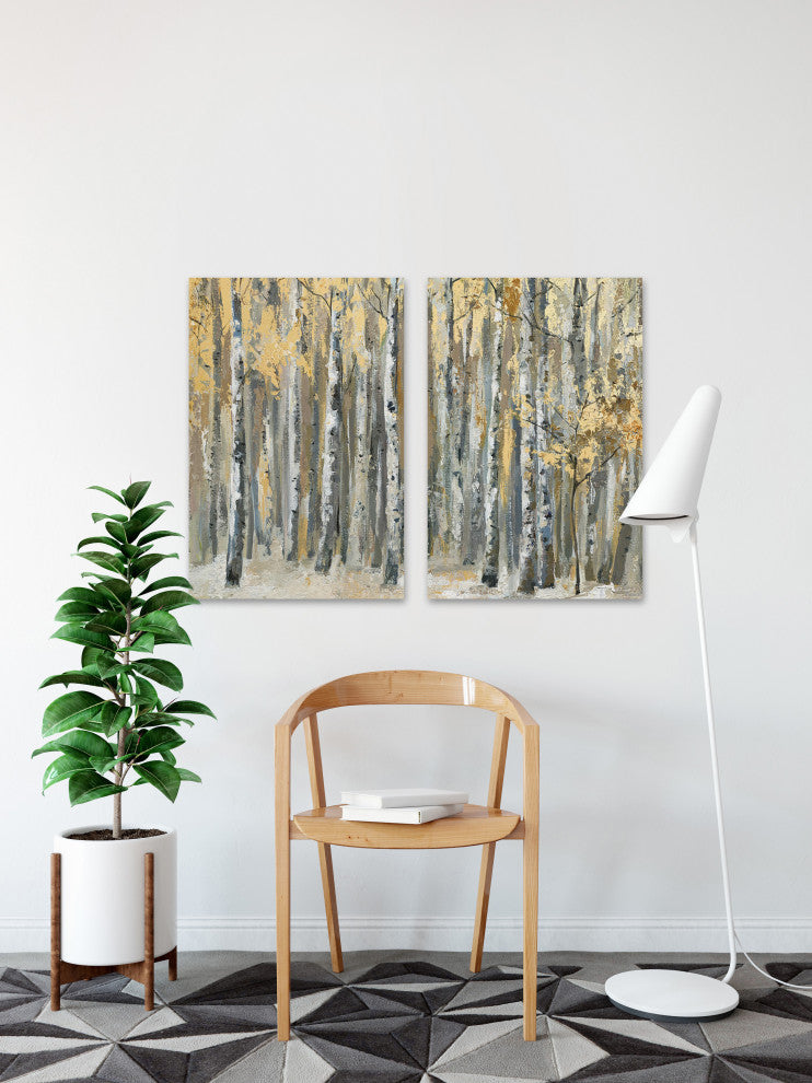 Autumn Forest Diptych, 80"x60"
