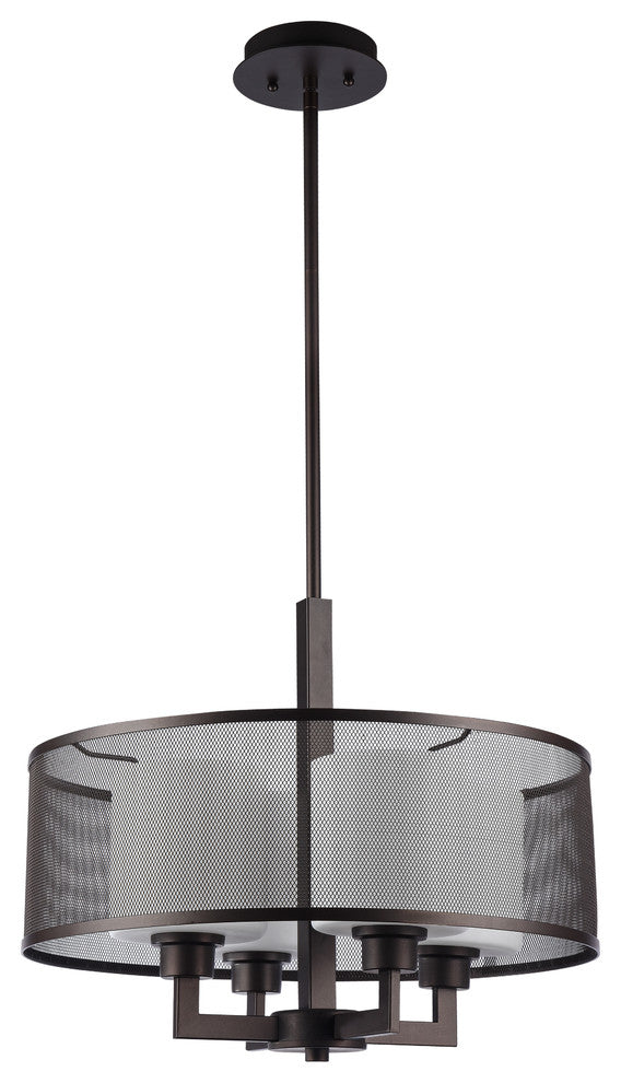 Audrey Transitional 4-Light Rubbed Bronze Ceiling Pendant