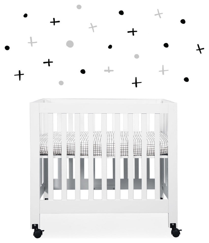 Babyletto Tuxedo Monochrome Grid Mini Crib Sheet