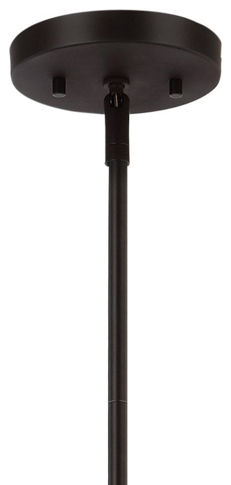 Levi Industrial Farmhouse Iron LED Pendant, Oil Rubbed Bronze, 3-Light