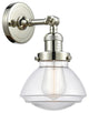 Olean 1-Light Sconce, Polished Nickel, Clear
