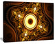 Brown Fractal Pattern with Circles, Abstract Canvas Art Print, 40x30