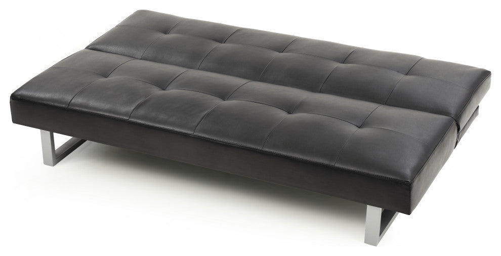 Sofa Bed, White, Black