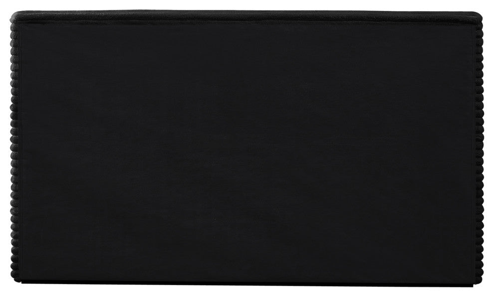 Dexter Upholstered Bed, Black, Queen, Corduroy Fabric