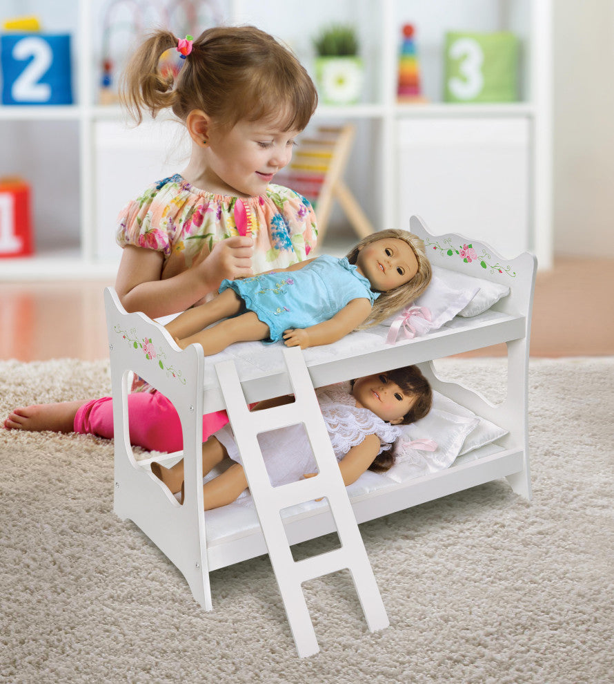 White Rose Doll Bunk Bed
