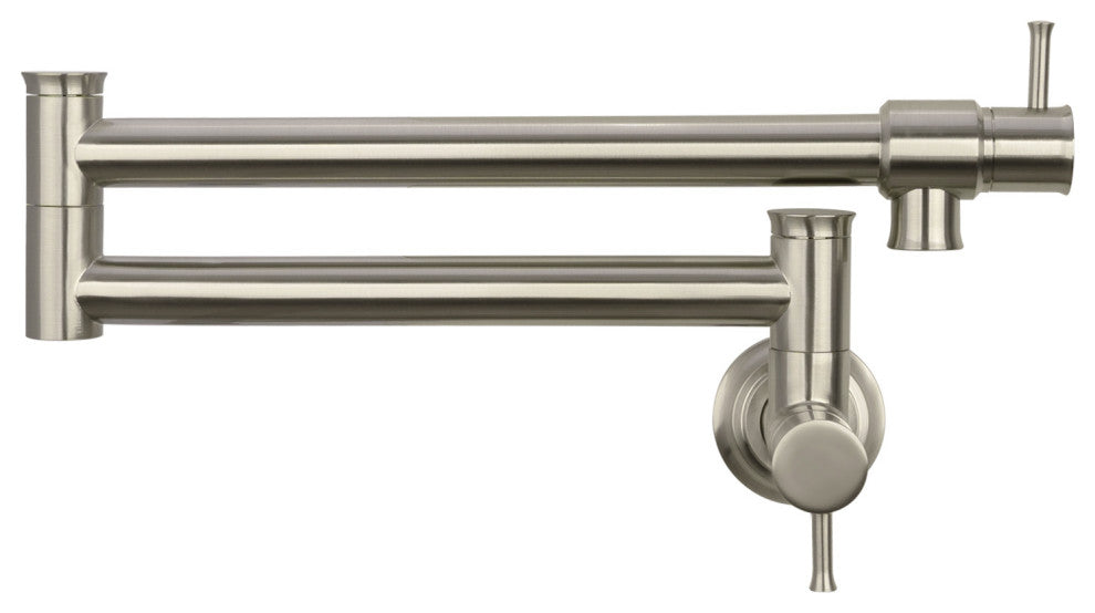 Akicon Pot Filler Kitchen Faucet Wall-Mounted, Brushed Nickel