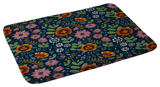 Pimlada Phuapradit Midnight Bloom 1 Memory Foam Bath Mat, 17"x24"