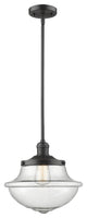 Large Oxford 1-Light Mini Pendant, Oil Rubbed Bronze, Seedy
