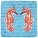 Betsy Drake Coral Sea Horse Coaster Set of 4