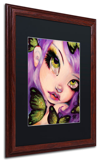 Natasha Wescoat 'Green Eyed Violet' Art, Wood Frame, Black Mat, 16x20