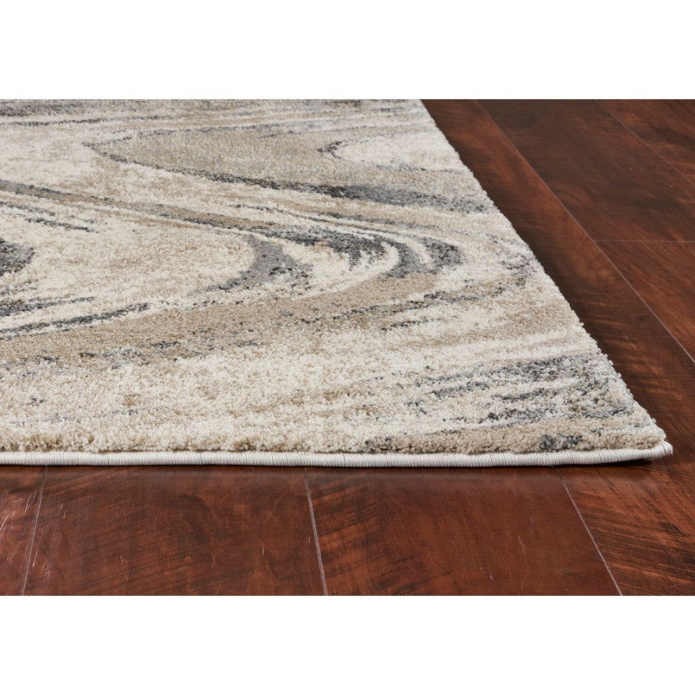 KAS Hue 4752 Natural Groove Area Rug, 5'3"x7'7"