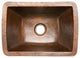 BRECDB2 Rectangle 16 Gauge Hammered  Copper Prep Sink