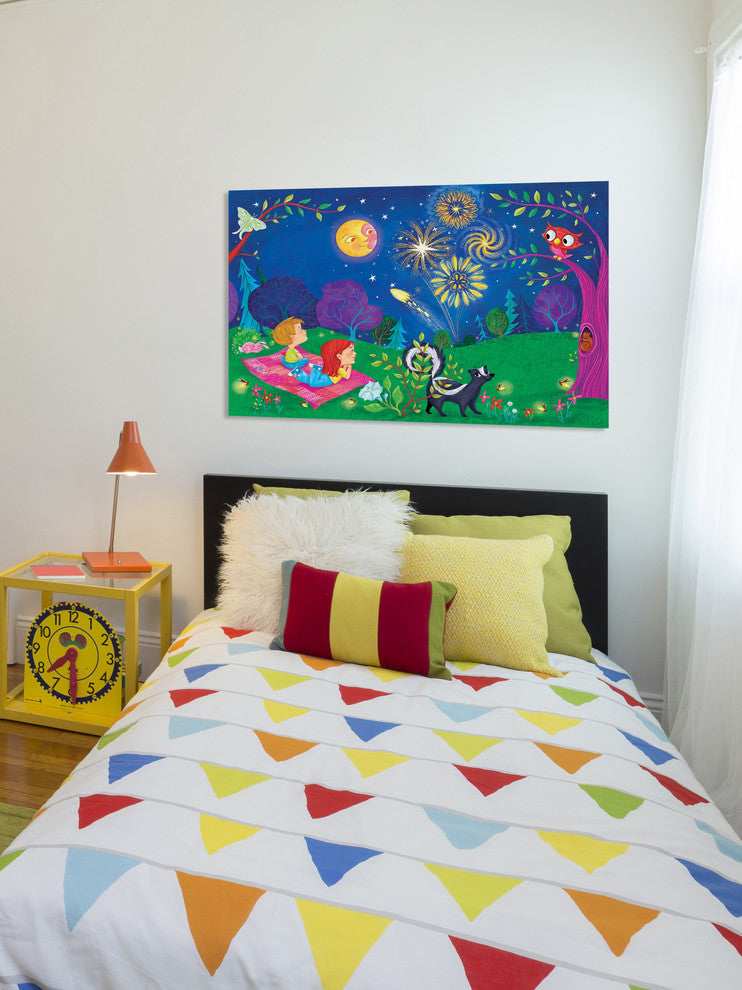 "Beautiful Night" Painting Print on Canvas by Curtis