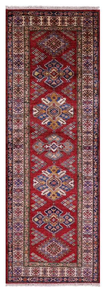 Super Kazak Hand Knotted Runner Rug 2' 9" X 8' 3" - Q12966