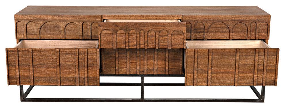 Noir Furniture - Casanova Sideboard, Dark Walnut - GCON405DW