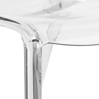 LeisureMod Murray Lucite Stackable Molded Dining Side Chair, Clear