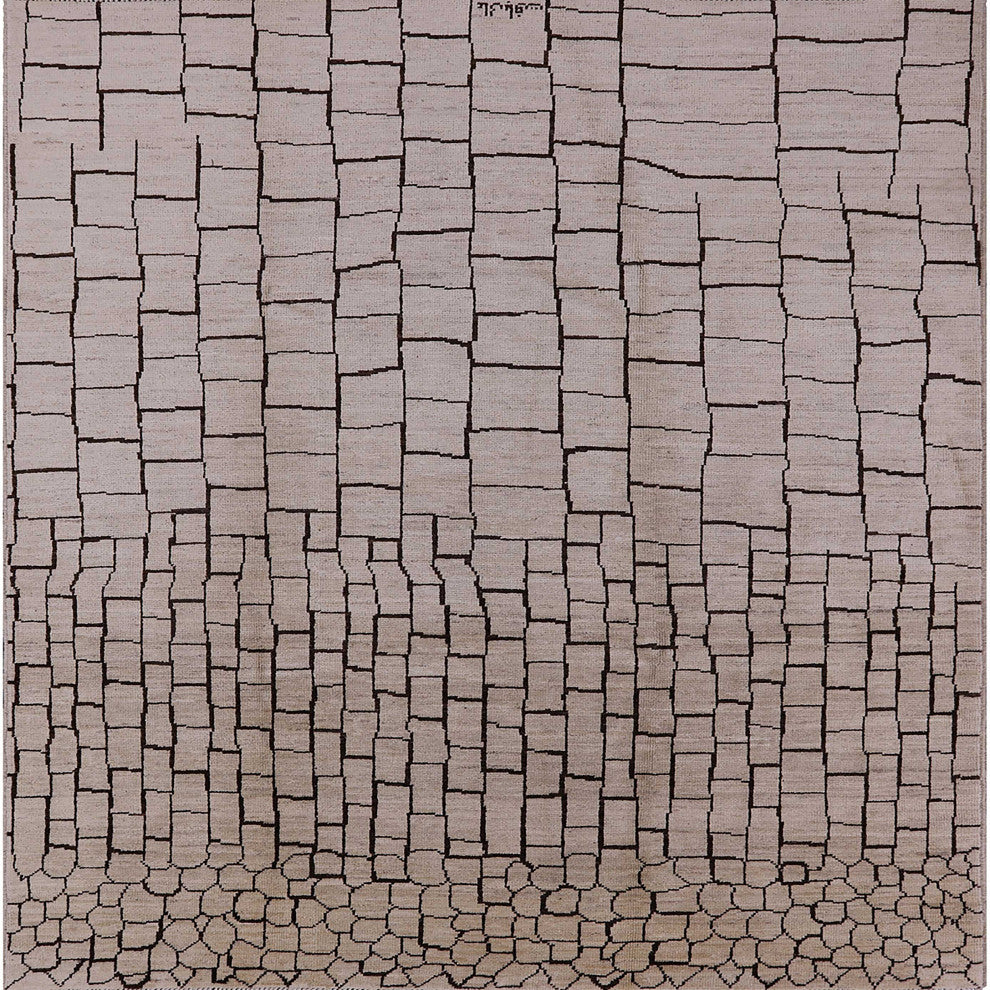 Ahgly Company Indoor Square Mid-Century Modern Area Rugs, 8' Square