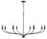 Capital Lighting 449981 Dolan 8 Light 52"W Candle Style - Matte Black