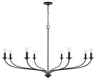 Capital Lighting 449981 Dolan 8 Light 52"W Candle Style - Matte Black