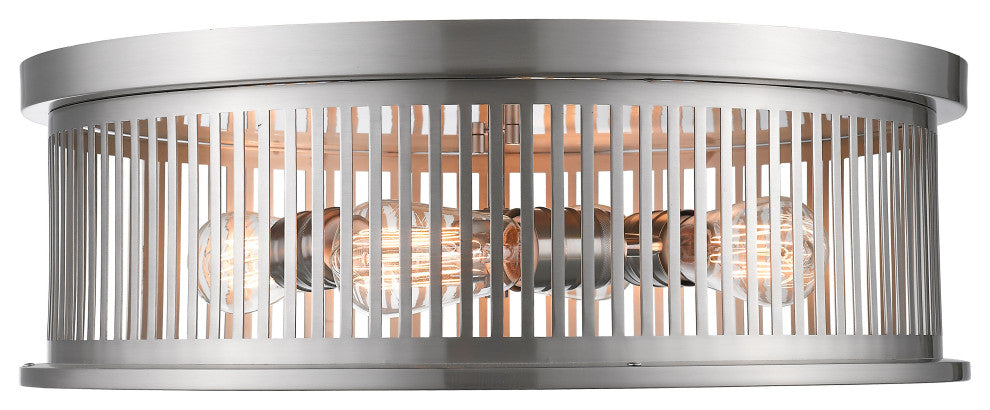 Zlite 334F4BN 4-Light Flush Mount, Brushed Nickel