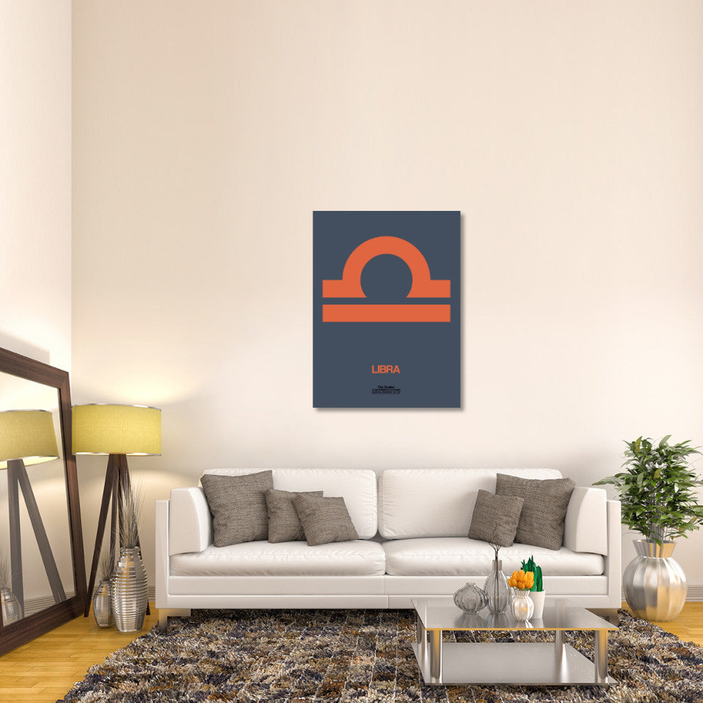 "Libra Zodiac Sign Orange" Fine Art Print