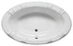 Malibu Juno Oval Soaking Bathtub 78x48x22 Biscuit