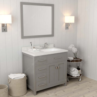 Caroline Parkway 36" Single Bathroom Vanity Set in Gray