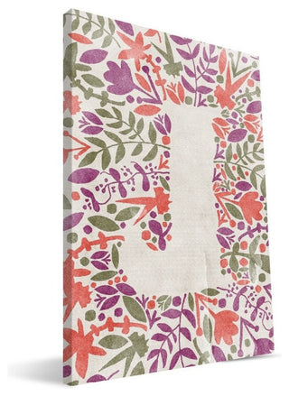Monogram Collection "J" Canvas Print, 8"x12"