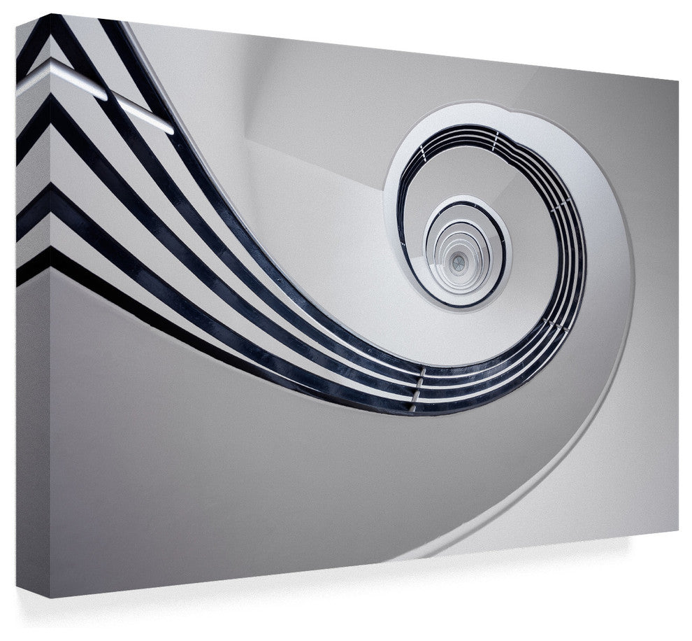 Max Zimmermann 'Fibonacci White Spiral' Canvas Art, 24"x16"