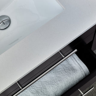 48" Espresso Wall Hung Undermount Sink Bathroom Vanity w/ Medicine Cabinet