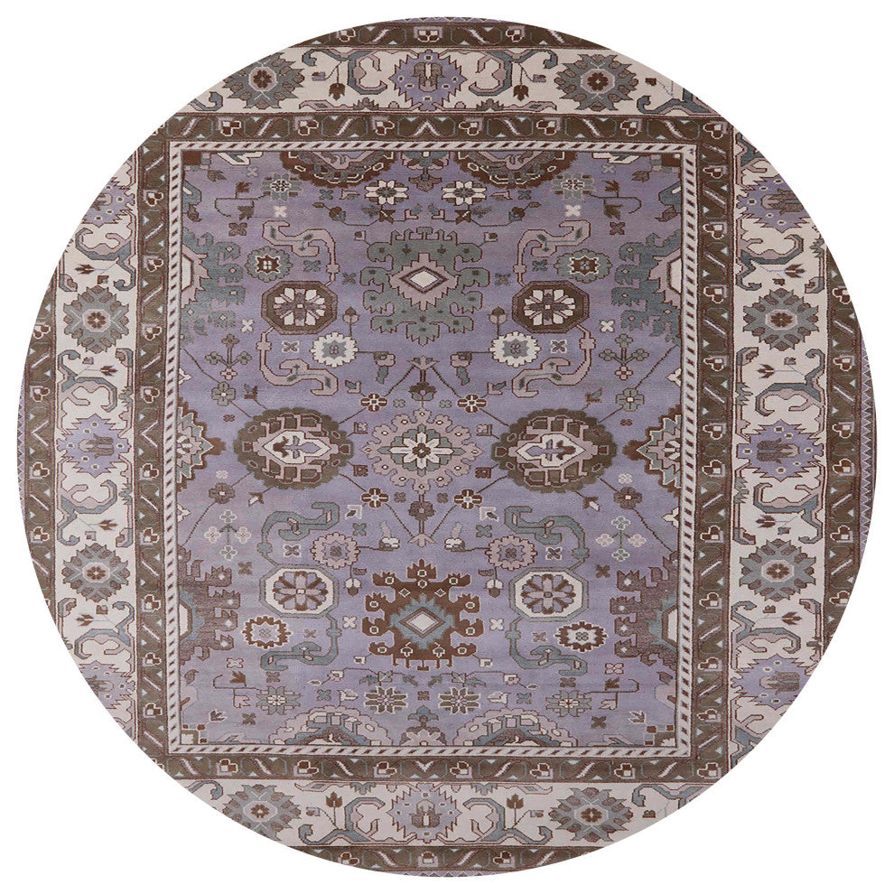 Ahgly Company Indoor Round Mid-Century Modern Area Rugs, 7' Round
