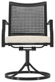 CASAINC 2 Textilene Fabric Iron Frame Swivel Dining Chairs