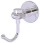 Continental Robe Hook With Twist Accents, Polished Chrome