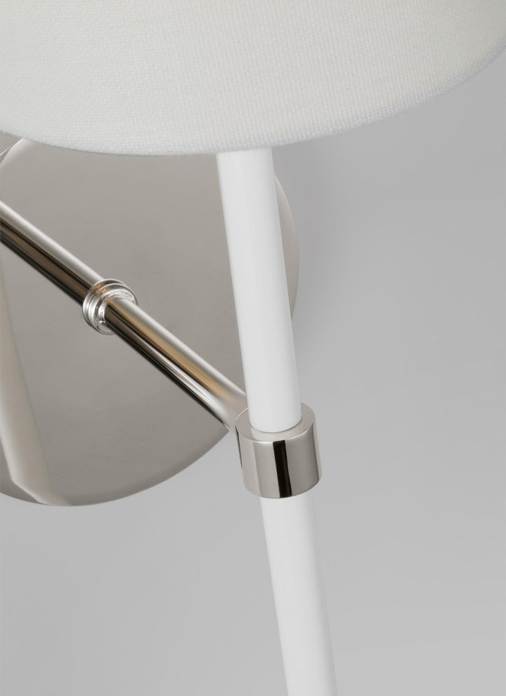 Monroe Tail Sconce, Polished Nickel