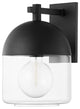 Zephyr 1 Light Large Exterior Wall Scone, Textured Black
