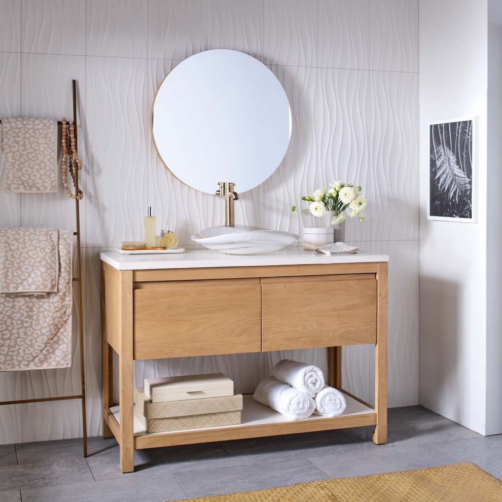 Sorrento Murano Glass Bathroom Sink, Seaspray