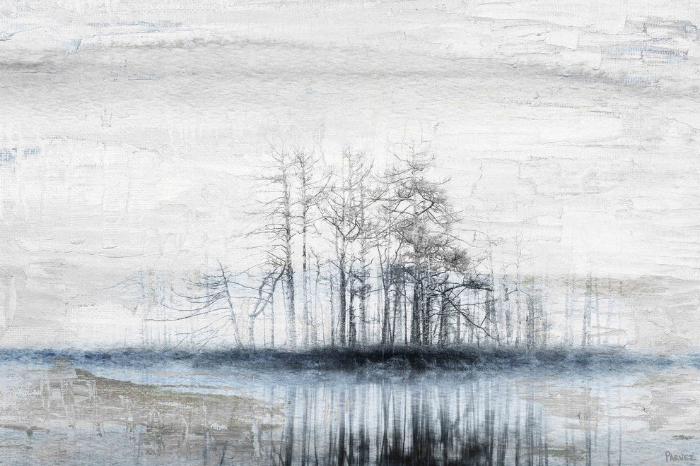"Tree Island" Painting Print on Wrapped Canvas, 18"x12"