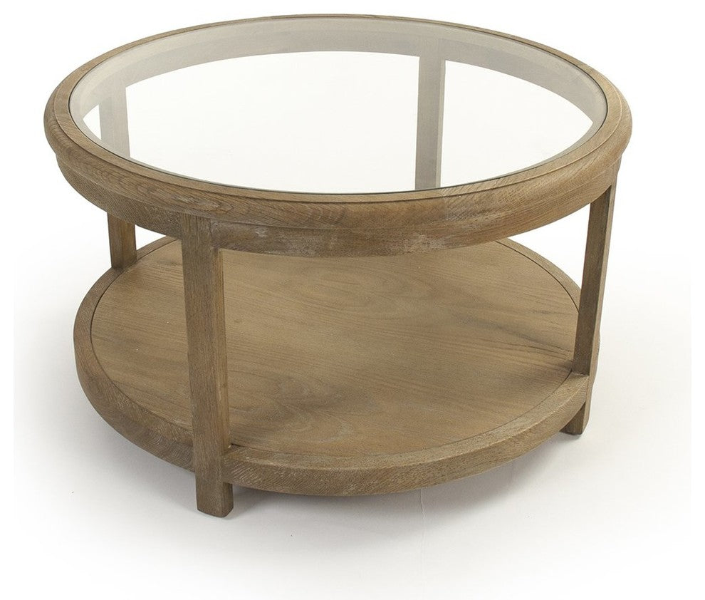 Odo Coffee Table, Brown and Clear