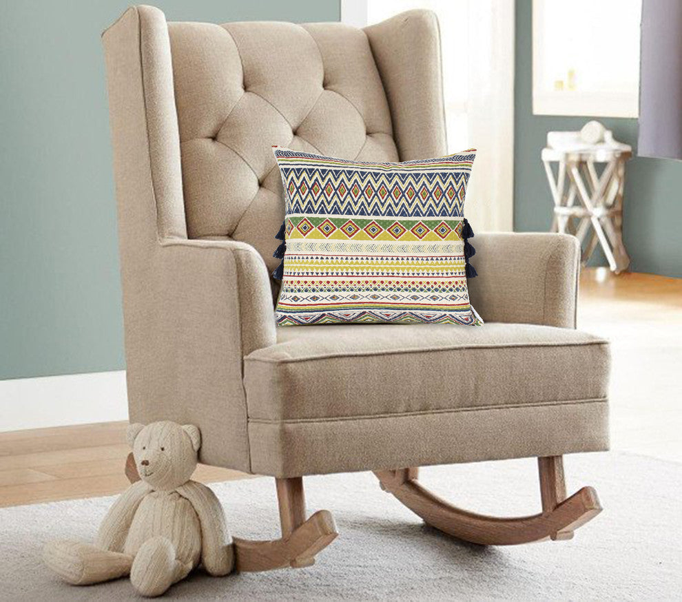Parkland Collection Irisa Bohemian Multicolor Pillow Cover With Poly Insert