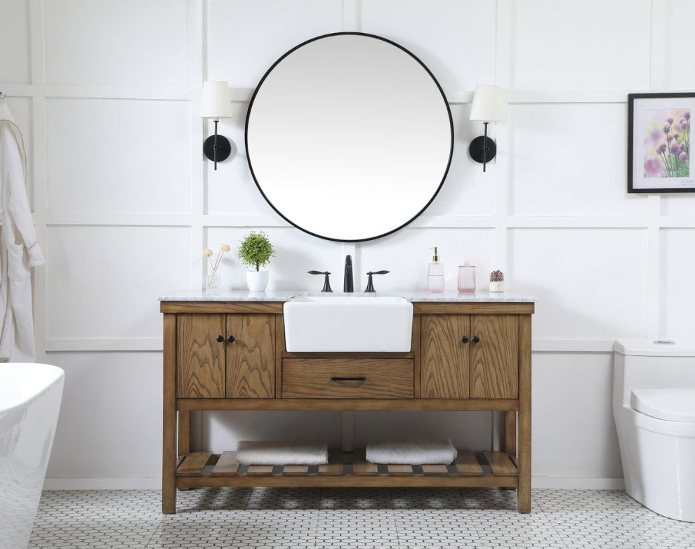 Home Living 22" Farmhouse Driftwood-Light Bathroom Vanity