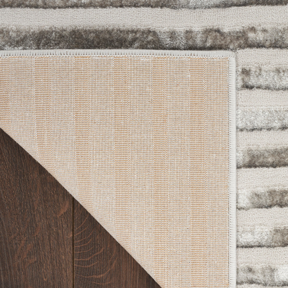 Nourison Splash 9' x 12' Silver Grey Modern Indoor Rug