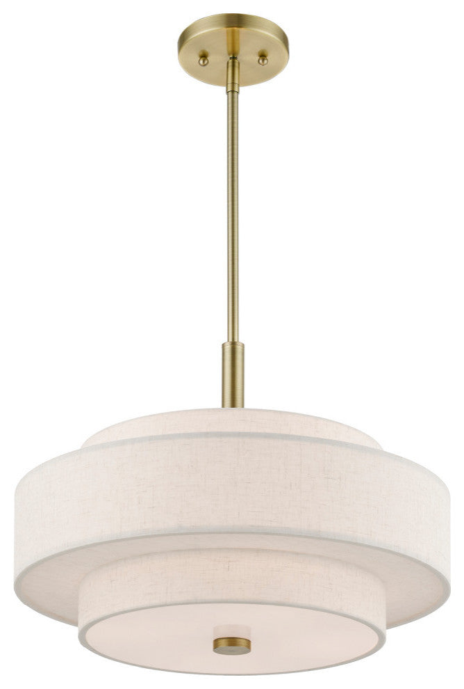 Monroe 4 Light Antique Brass Pendant Chandelier