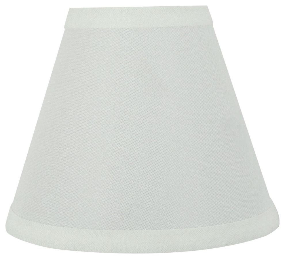 32102-6 Small Hardback Empire Chandelier Clip On Lamp Shade Off White 3"x6"x5"