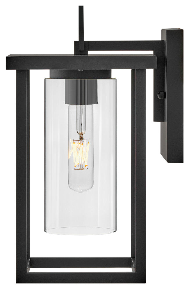 Lark Mateo 13" Small Outdoor Wall Mount Lantern, Black