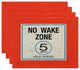 18"x14" No Wake, Word Print Pacemat, Orange, Set of 4