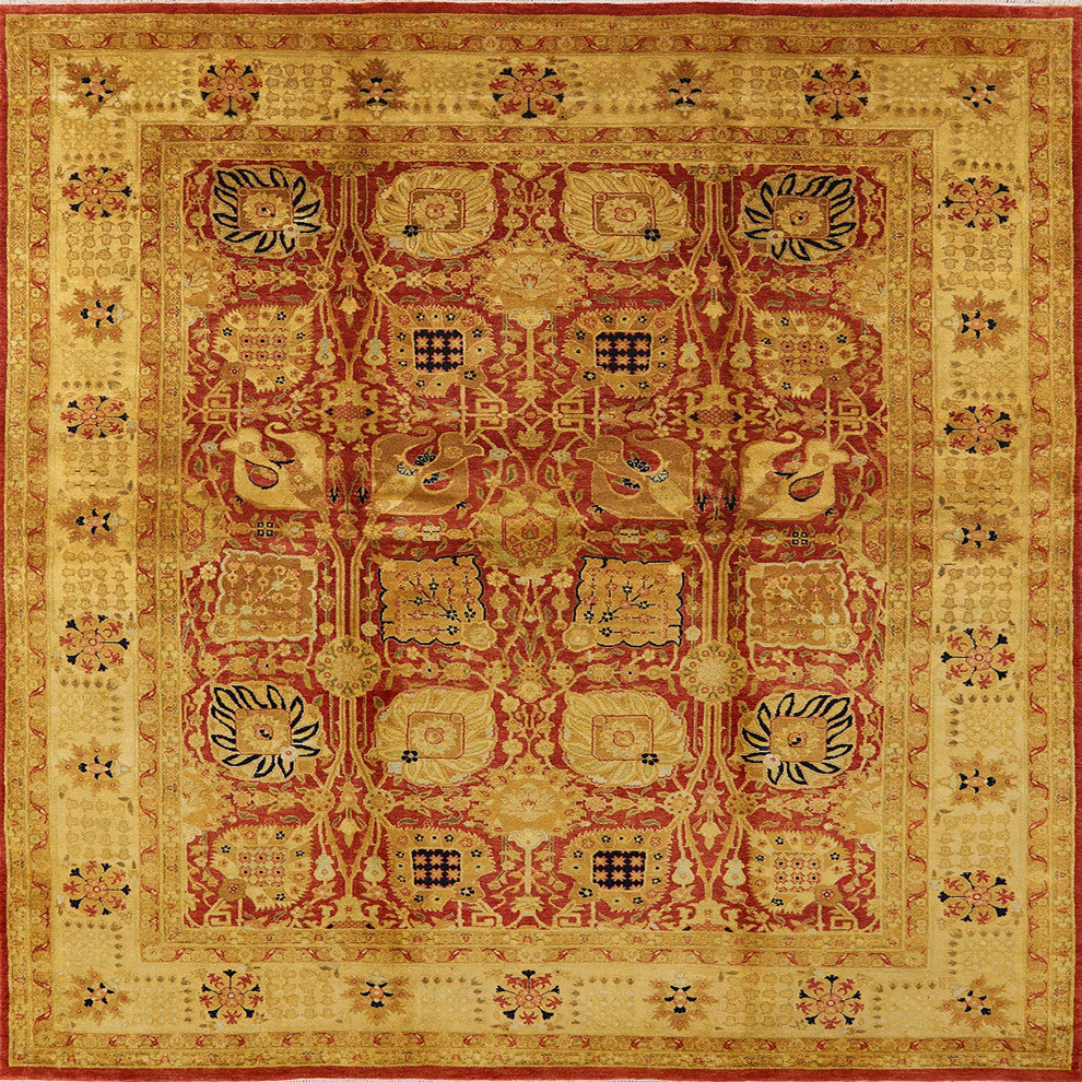 Ahgly Company Indoor Square Mid-Century Modern Area Rugs, 5' Square