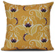16x16", West Indies, Floral Print Outdoor Pillow, Gold