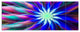 Dance of Bright Spiral Blue Flower, Floral Canvas Art Print, 70"x28", 6 Panels